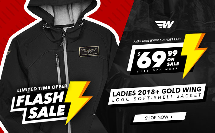 Flash Sale - Ladies 2018+ Gold Wing Logo Soft-Shell Jacket - $69.99 -$100 OFF MSRP - Limited Time Offer - Available While Supplies Last