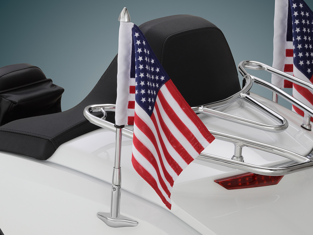 Polaris Slingshot Foldable Flag Pole Kit w/ American Flag by Show Chrome