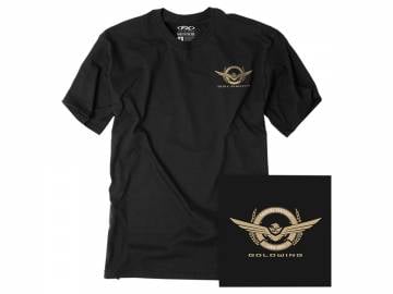 Mens Goldwing Badge Short Sleeve T-Shirt Black