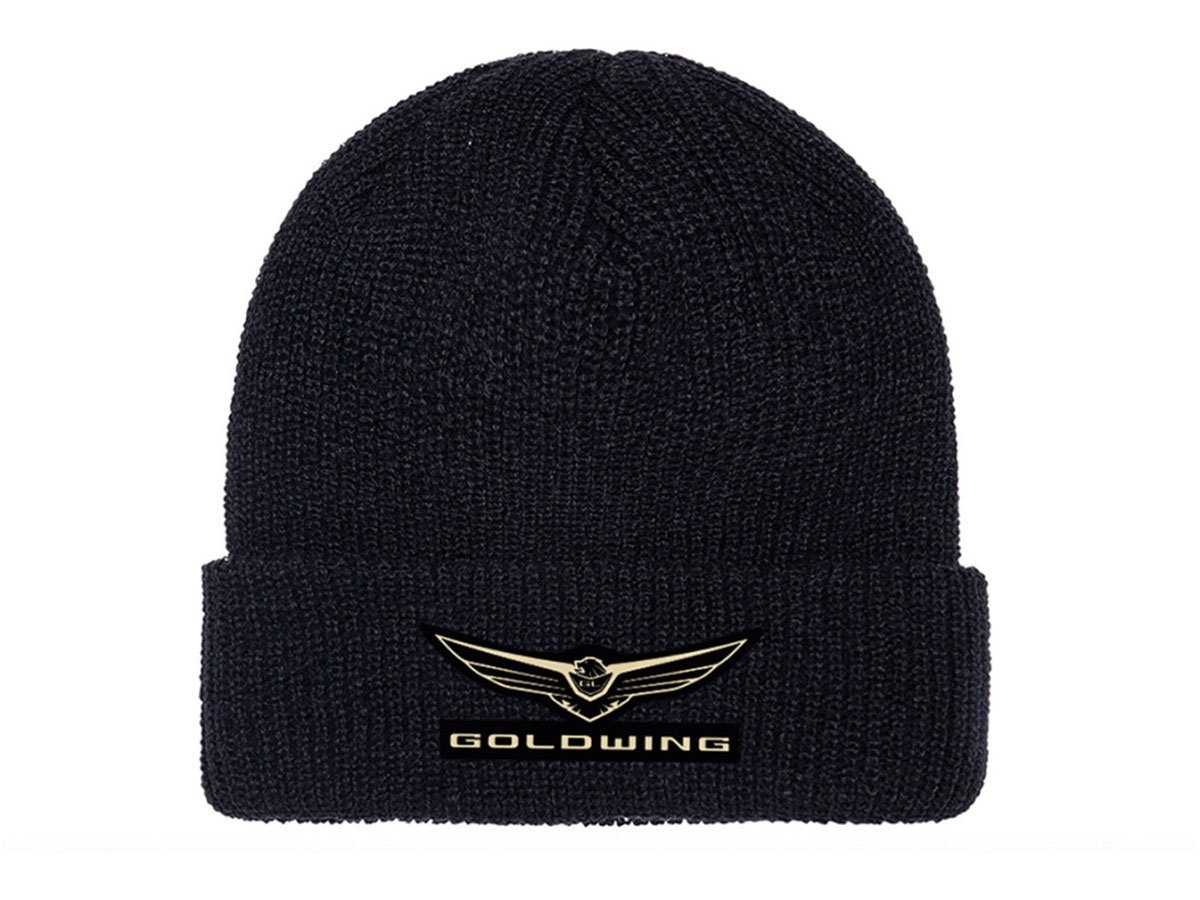 2018+ Gold Wing Logo Beanie Black Update