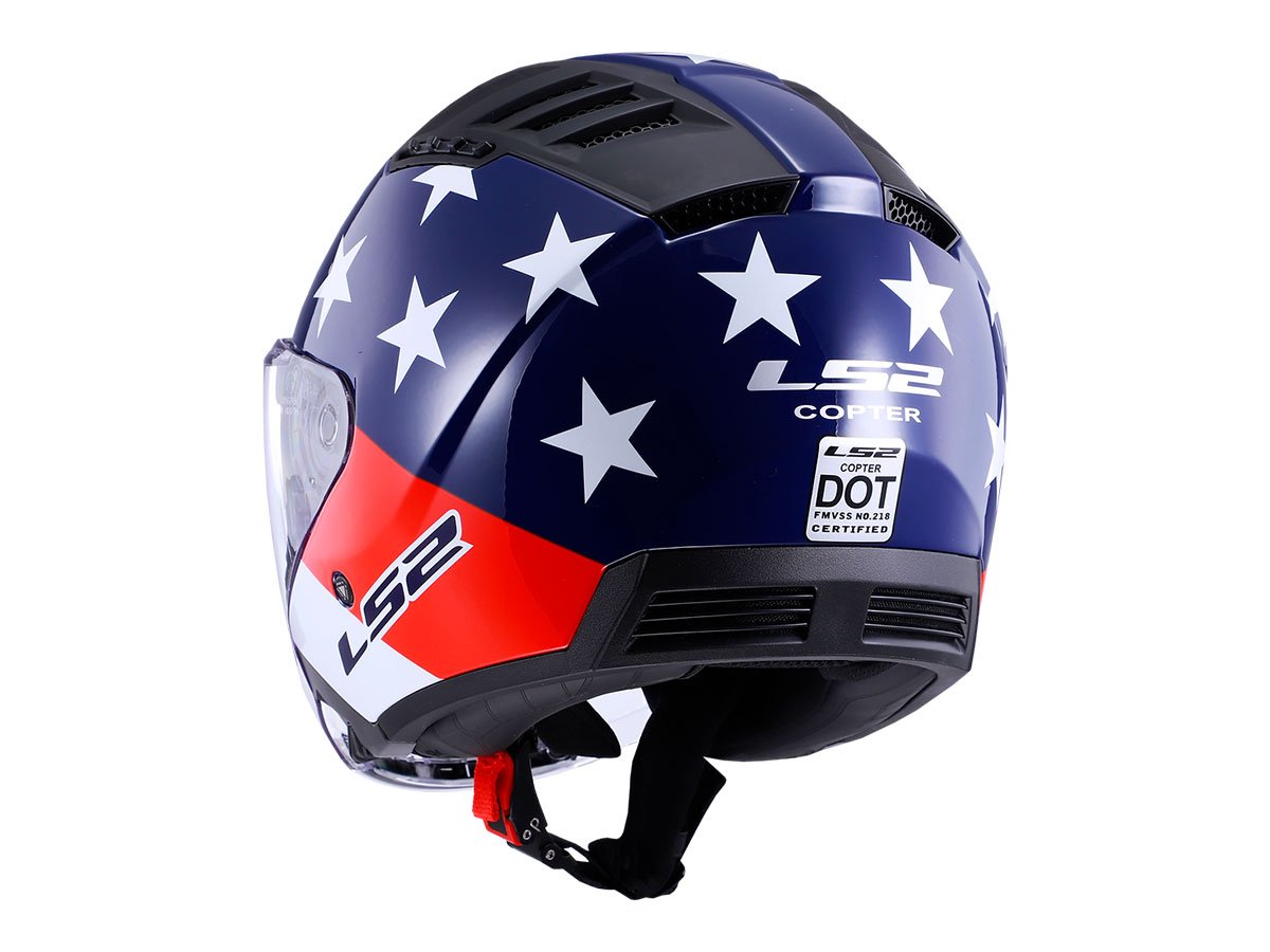 LS2 Copter American Helmet - Red/White/Blue - Xs