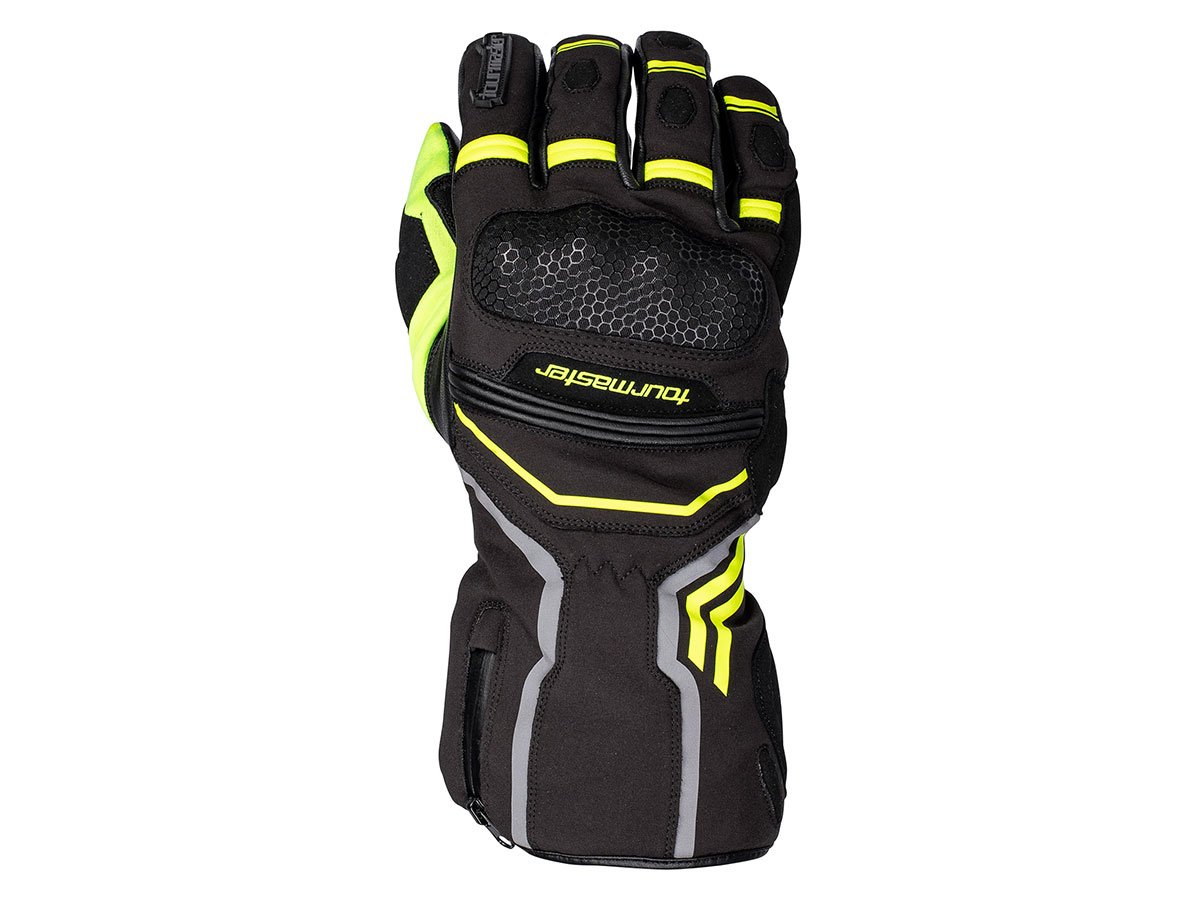 Waterproof Cycling Gloves Hi Viz Padded Palm Optimum Sport 