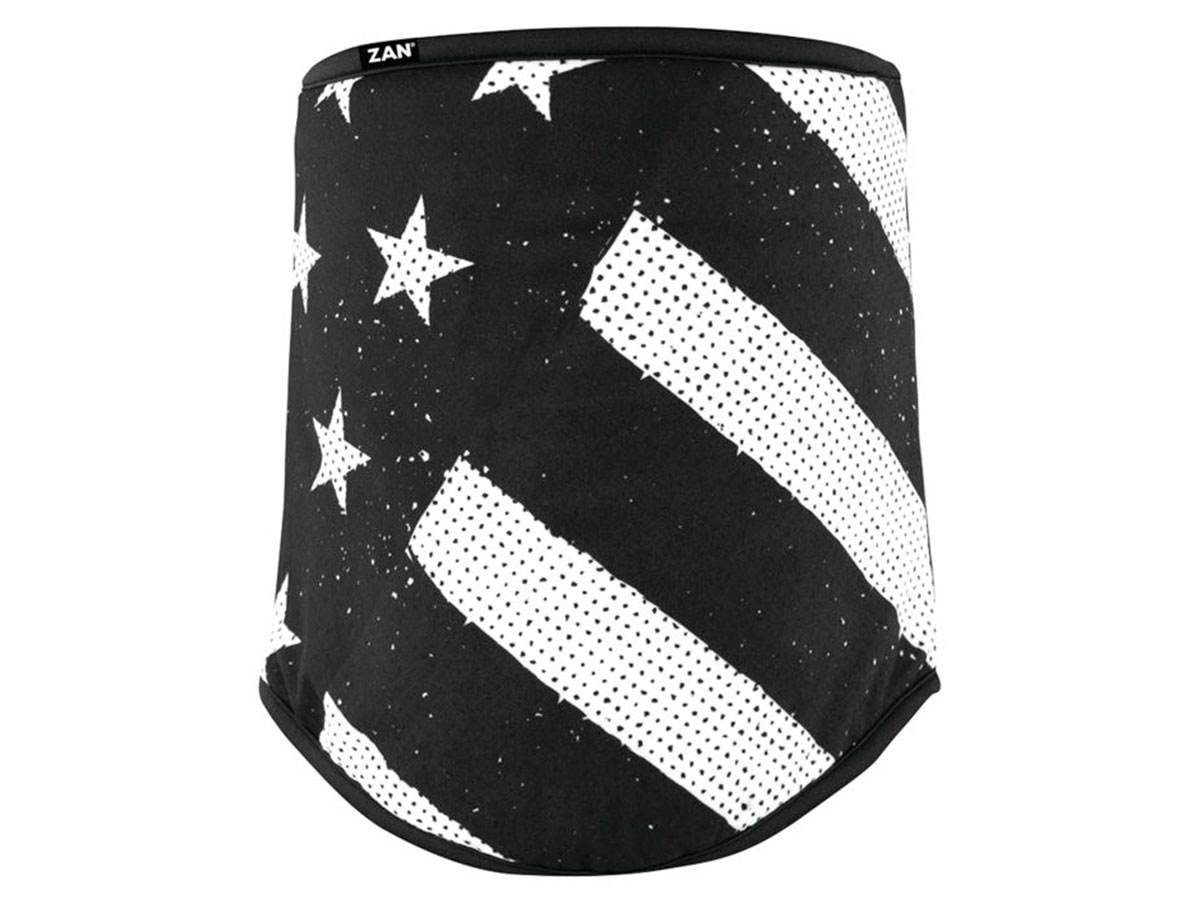 Zanheadgear Neck Gaiter SportflexT Black/White Flag