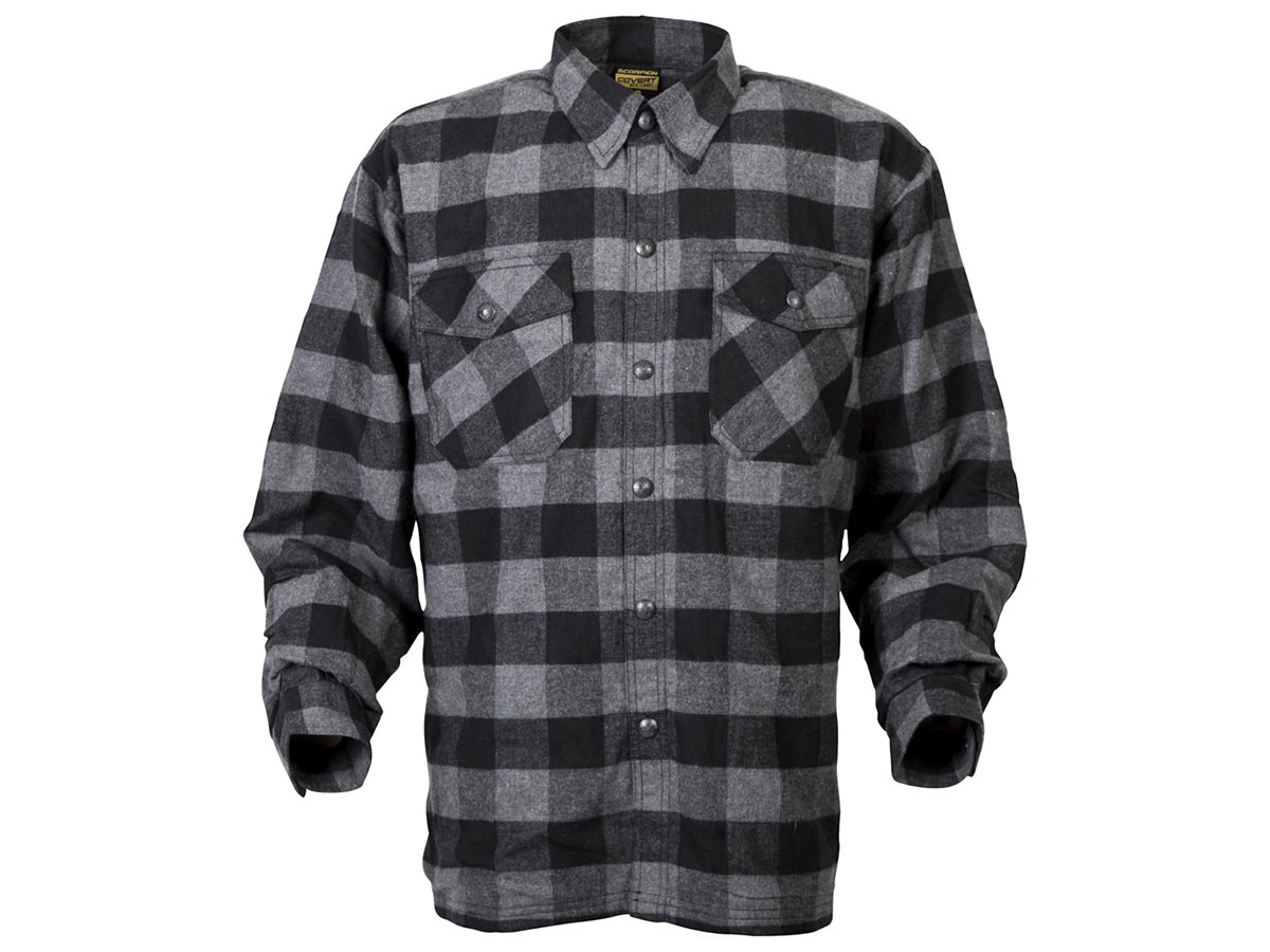 Scorpion EXO Covert Moto Flannel Black/Grey Scorpion EXO Covert Moto Flannel Black/Grey