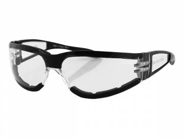 Bobster Shield II Sunglasses Black w/ Clear Lenses