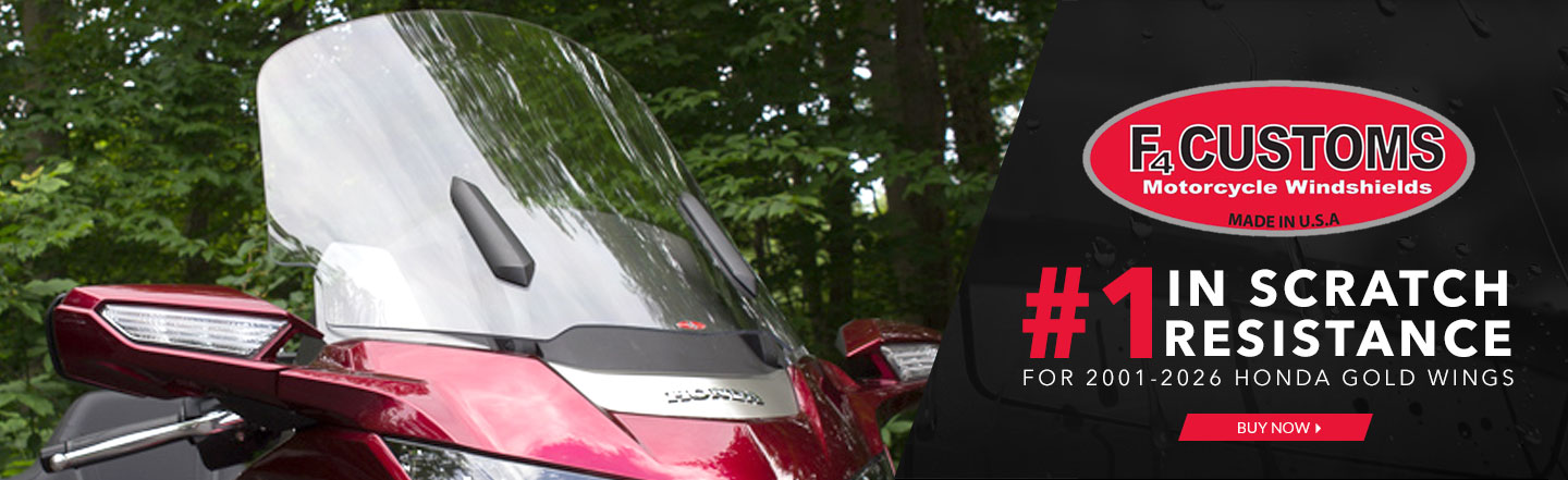 #1 In Scratch Resistance - F4 Customs Windshields - for 2001-2026 Honda Gold Wings