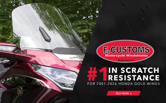 #1 In Scratch Resistance - F4 Customs Windshields - for 2001-2026 Honda Gold Wings