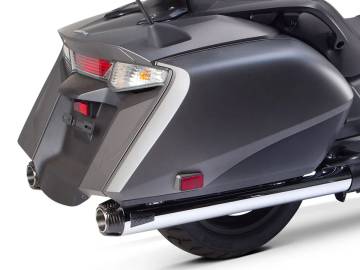 Comp-S Dual Chrome & Carbon Fiber Exhaust for F6B & GL1800 2nd Gen