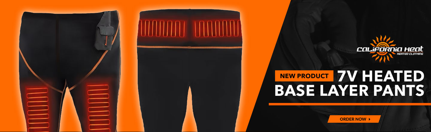 New Product - 7V Heated Base Layer Pants from California Heat