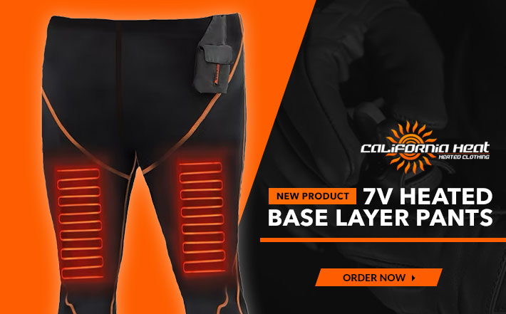 New Product - 7V Heated Base Layer Pants from California Heat
