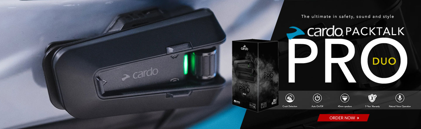 Cardo Packtalk Pro Duo - The Ultimate in Safety, Sound and Style