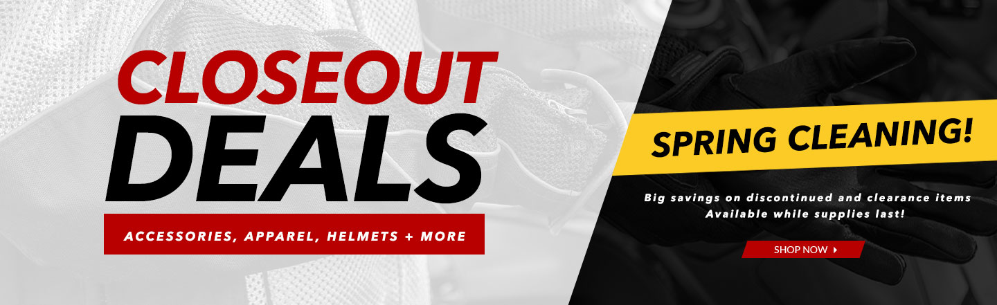 SPRING CLEANING - Closeout Deals - Accessories, Apparel, Helmets + MORE