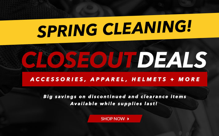 SPRING CLEANING - Closeout Deals - Accessories, Apparel, Helmets + MORE