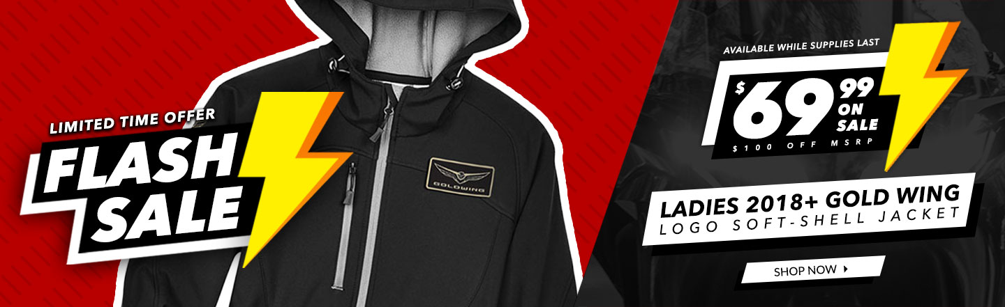Flash Sale - Ladies 2018+ Gold Wing Logo Soft-Shell Jacket - $69.99 -$100 OFF MSRP - Limited Time Offer - Available While Supplies Last