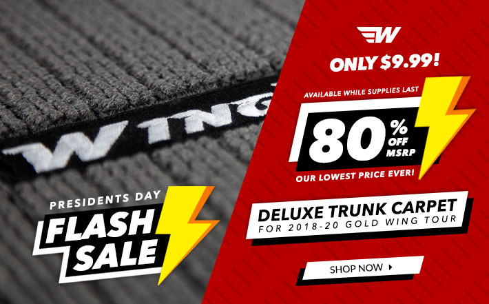 Presidents Day Flash Sale - 80% Off MSRP - Deluxe Trunk Carpet for 2018-20 Gold Wing Tour