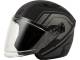 Image #1, Of Item: OF-87 Duke Open Face Helmet + LED Light Matte Black/Grey