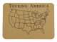 Small Touring America Engraved Map Gold w/Stick-On Stones