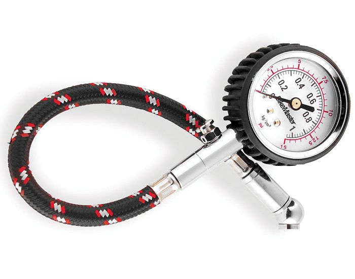 Dial Air Pressure Tire Gauge w/ Hoses