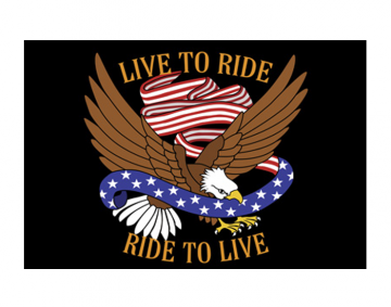 Rivco 6" x 9" Live To Ride, Ride To Live Flag
