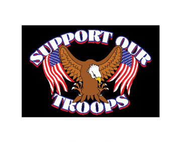 Rivco 6" x 9" Support Our Troops Flag