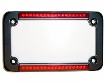Dual LED Lighted License Plate Frame Black