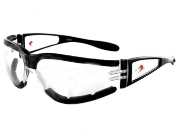 Bobster Shield II Sunglasses Black w/ Clear Lenses