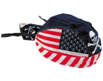 Patriotic Skull Headwrap